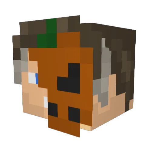Cronosbogos Minecraft avatar head, 3D render