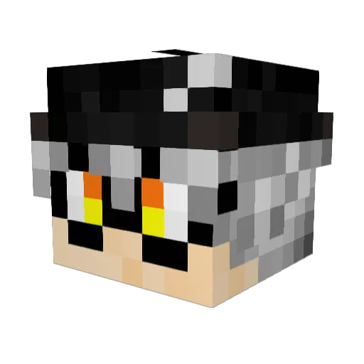 CroockCZ Minecraft avatar head, 3D render