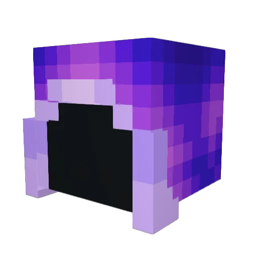 Croocked Minecraft avatar head, 3D render