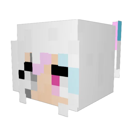 Crooes Minecraft avatar head, 3D render