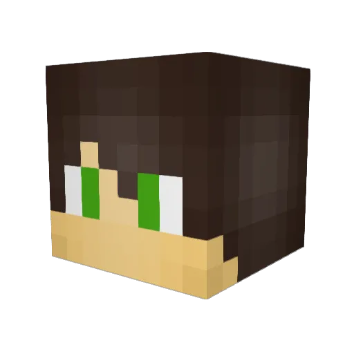 CrookCekcu Minecraft avatar head, 3D render