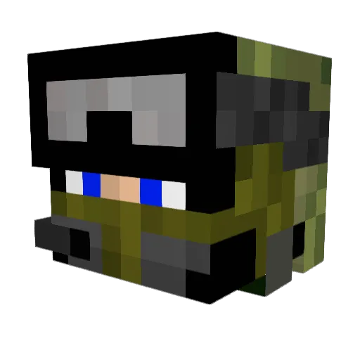 Crook_Tyler Minecraft avatar head, 3D render
