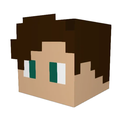 Crookedman86 Minecraft avatar head, 3D render