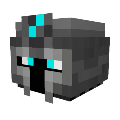 Crookiee Minecraft avatar head, 3D render