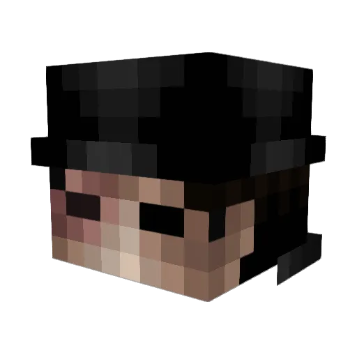 Crookzh Minecraft avatar head, 3D render