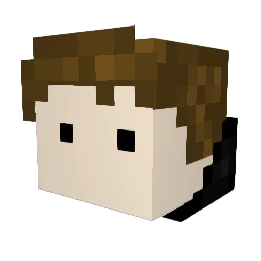 Croons_ Minecraft avatar head, 3D render