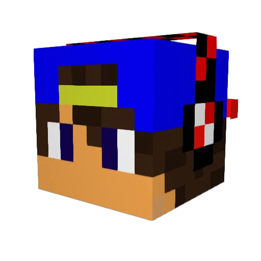 Croozka Minecraft avatar head, 3D render
