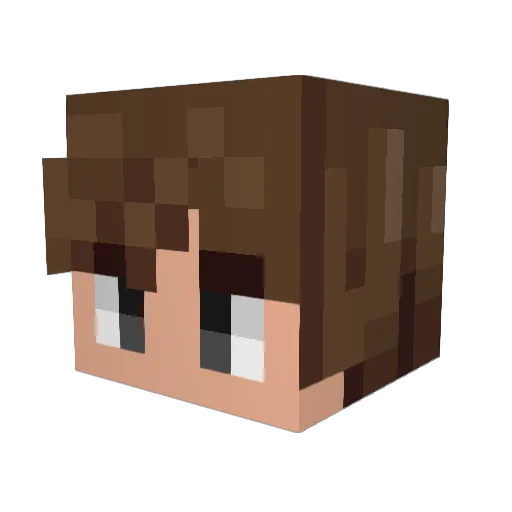 CropBot Minecraft avatar head, 3D render