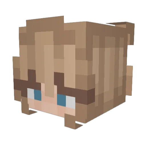 Croquette04 Minecraft avatar head, 3D render