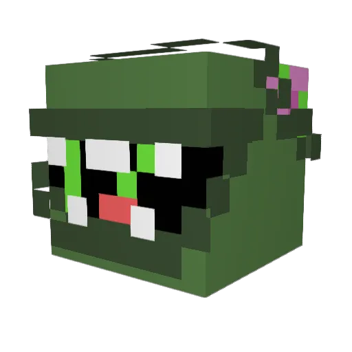 Crorak Minecraft avatar head, 3D render