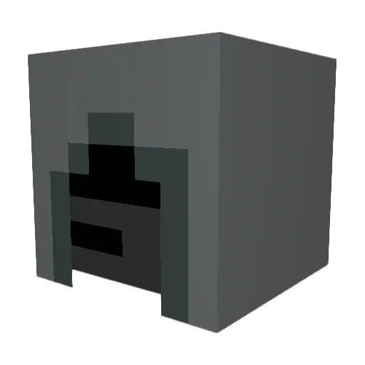 Crors Minecraft avatar head, 3D render