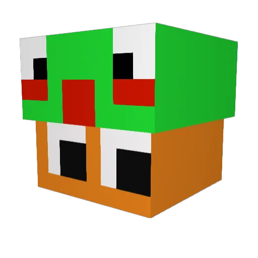 Cros1 Minecraft avatar head, 3D render