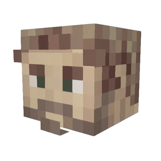 Crosner Minecraft avatar head, 3D render