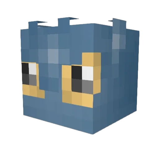 Cross0_o Minecraft avatar head, 3D render