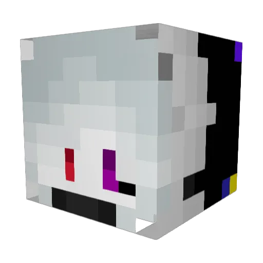 Cross5X Minecraft avatar head, 3D render