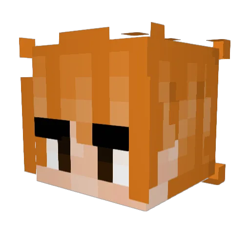CrossB4 Minecraft avatar head, 3D render