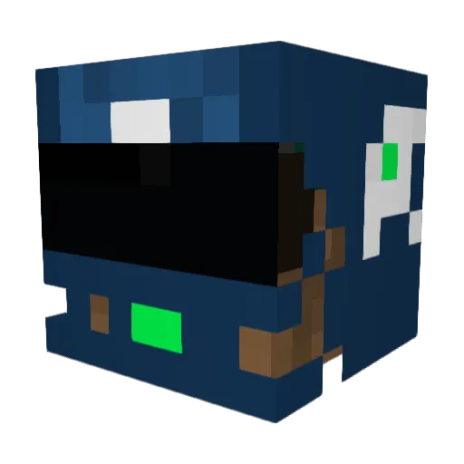 CrossBosss Minecraft avatar head, 3D render