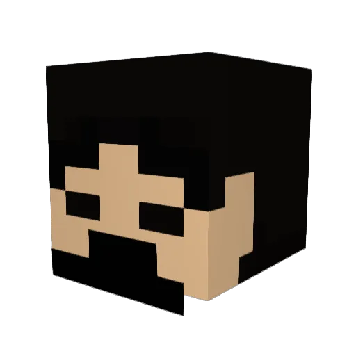CrossBread Minecraft avatar head, 3D render