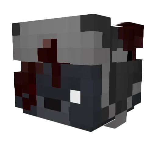 CrossCode Minecraft avatar head, 3D render