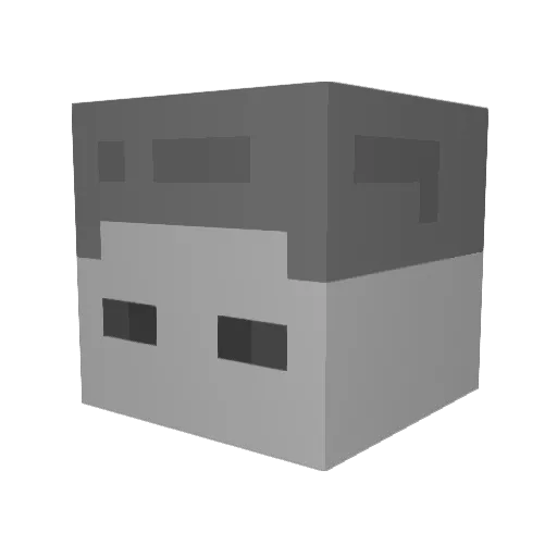 CrossCrafts Minecraft avatar head, 3D render