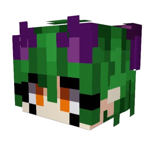 CrossError Minecraft avatar head, 3D render