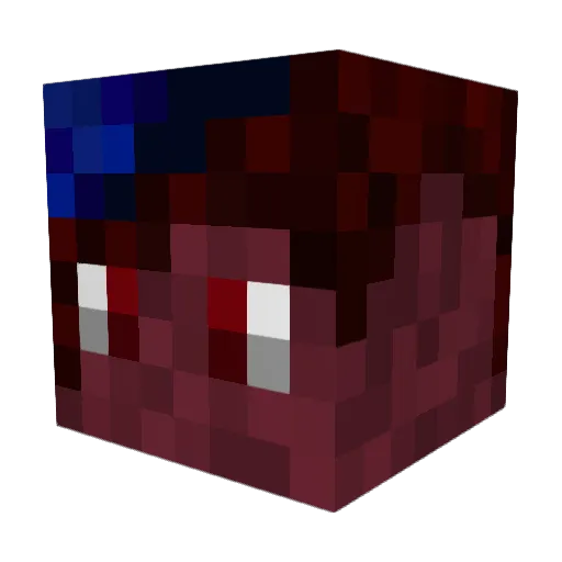 CrossFade22 Minecraft avatar head, 3D render