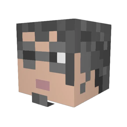 CrossJarba Minecraft avatar head, 3D render