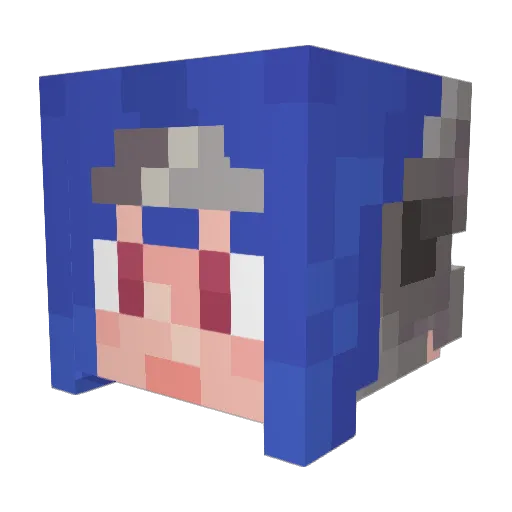 CrossRush Minecraft avatar head, 3D render