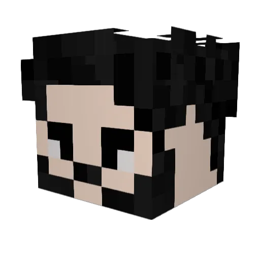 CrossSpinner Minecraft avatar head, 3D render
