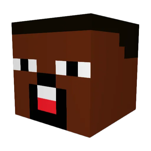 Cross_9216 Minecraft avatar head, 3D render
