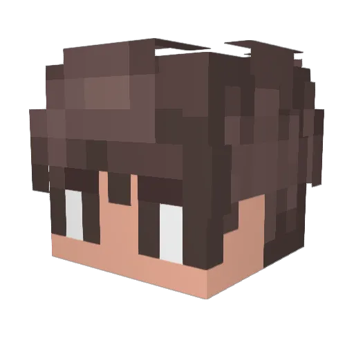Cross_CZ Minecraft avatar head, 3D render