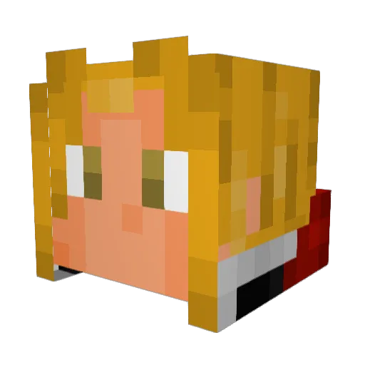 Cross_Flame Minecraft avatar head, 3D render