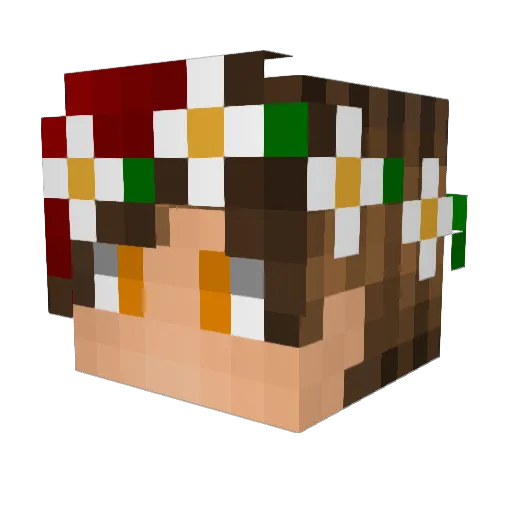 CrossautYT Minecraft avatar head, 3D render
