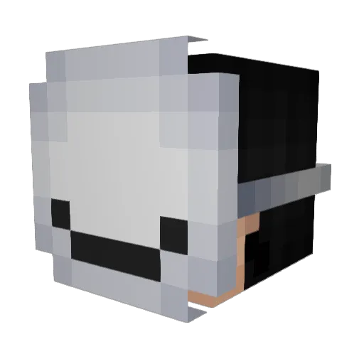 Crossback Minecraft avatar head, 3D render