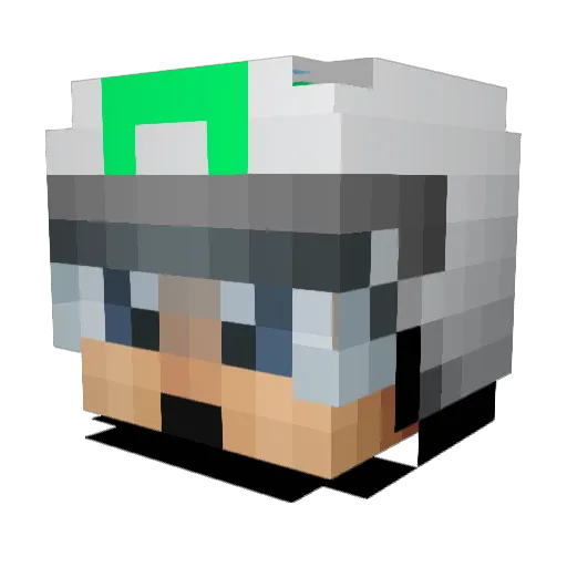 Crossbuddy Minecraft avatar head, 3D render