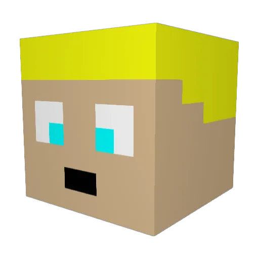 CrosscutWharf27 Minecraft avatar head, 3D render