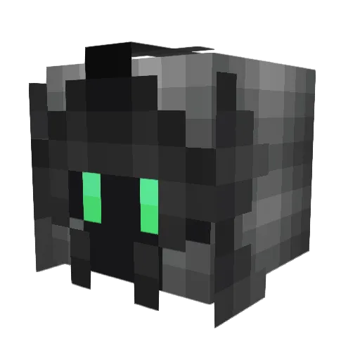 Crossed Minecraft avatar head, 3D render