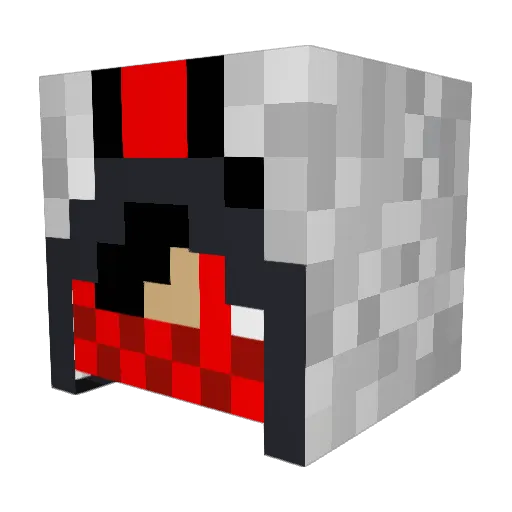 CrossedEye Minecraft avatar head, 3D render