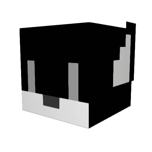 CrossfadeFox Minecraft avatar head, 3D render