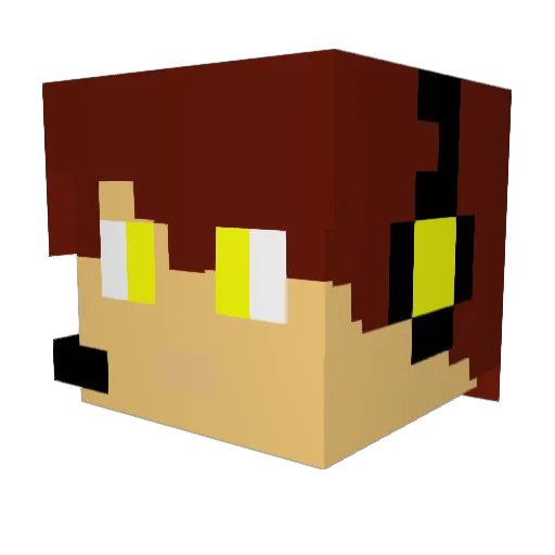 Crosslemon Minecraft avatar head, 3D render