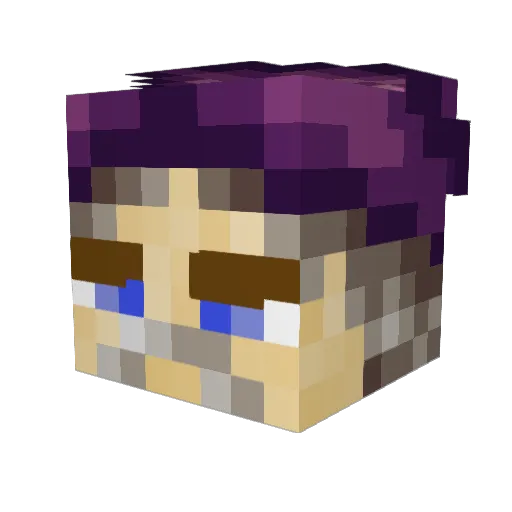 Crossopholis Minecraft avatar head, 3D render