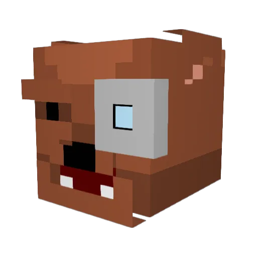 Crossota Minecraft avatar head, 3D render