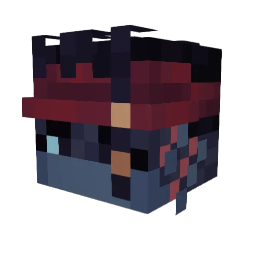 Crossout25 Minecraft avatar head, 3D render