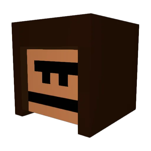 Crossxy_ Minecraft avatar head, 3D render