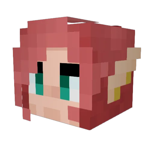 CrossyFire Minecraft avatar head, 3D render