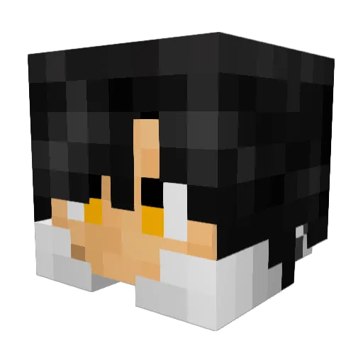 Croue_Battle Minecraft avatar head, 3D render