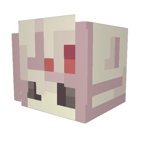 Croup1e Minecraft avatar head, 3D render