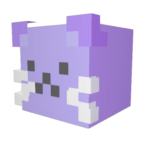 CroustiGirl Minecraft avatar head, 3D render