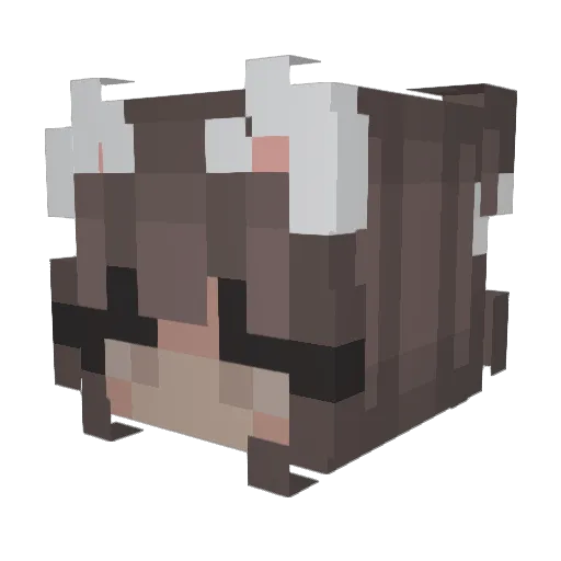 Croved Minecraft avatar head, 3D render