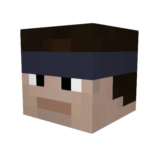 Crovski Minecraft avatar head, 3D render
